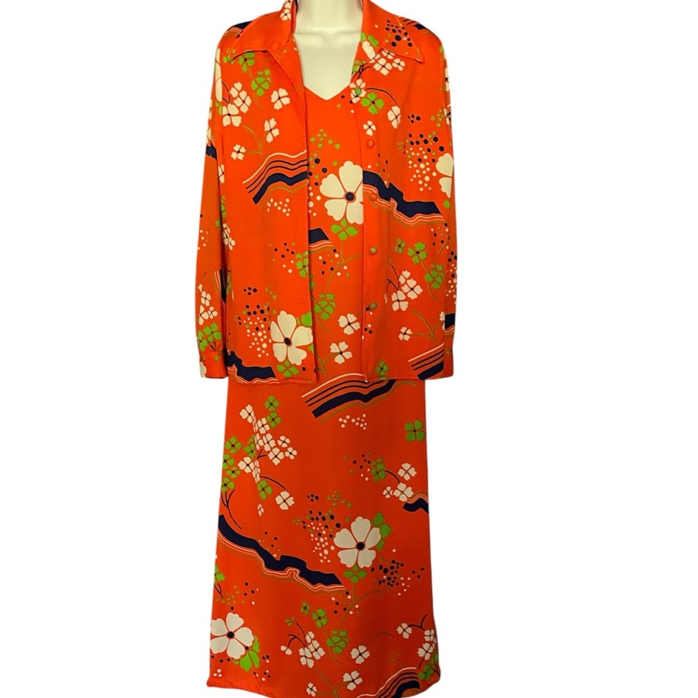 Authentic vintage 1960s handmade 2 piece set Hawaiian vacation